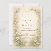 Blush Blue Meadow Quinceañera Save The Date (Voorkant)