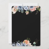 Blush Blue Rozen Blue Glitter Jurk Kaart (Achterkant)