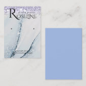 Blush Blue waterverf glitter Logo Oorspronkelijk b Visitekaartje (Voorkant / Achterkant)