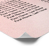 Blush Blush Blush Bridal Separatieschema Poster (Hoek)