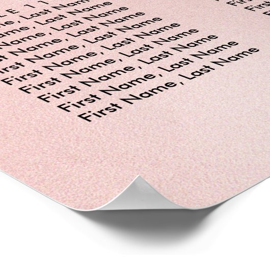 Blush Blush Blush Bridal Separatieschema Poster (Hoek)