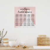 Blush Blush Blush Bridal Separatieschema Poster (Keuken)