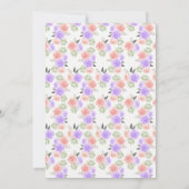 Blush Blush Pink Floral Bride douche Kaart (Achterkant)