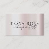 Blush Blush Roze Visagist QR Code Visitekaartje (Voorkant)