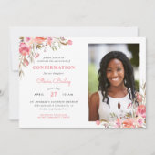 Blush Boeket Bloemen Foto Bevestiging Kaart (Voorkant)