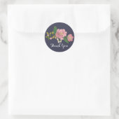 Blush Boeket Bruiloft Ronde Sticker (Tas)