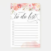Blush boeket gepersonaliseerde lijnto-do lijst post-it® notes (Voorkant)