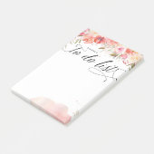 Blush boeket gepersonaliseerde lijnto-do lijst post-it® notes (Schuin)