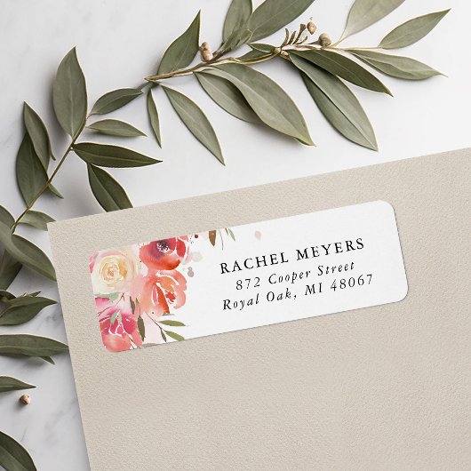 Blush Boeket Retouradres Etiket