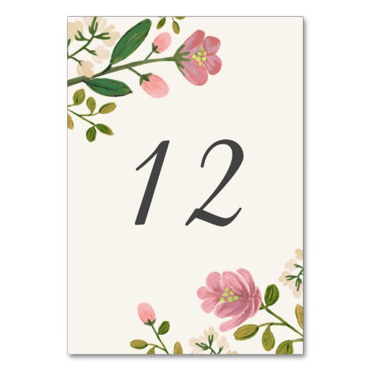 Blush Boeket Tafelnummer (Voorkant)