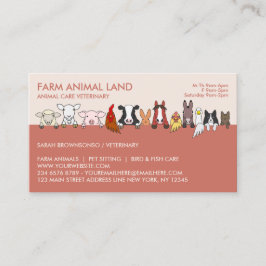 Blush Boerderij Dier Afspraak Bezoek Dierenarts Visitekaartje