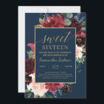 Blush bogunde navy floral boho lief zestien kaart<br><div class="desc">Blush Bourgogne vondst floral boho,  zestien keer zo lief,  neem contact met me op voor overeenkomende objecten of voor aanpassingen,  Blush Rozen ©</div>