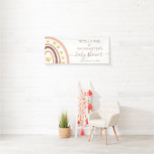 Blush Bohemian Rainbow Baby shower Spandoek (Insitu)