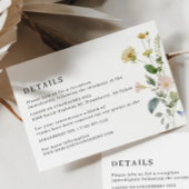 Blush Boho Bloemen Bruiloft Details Behuizing kaar Informatiekaartje