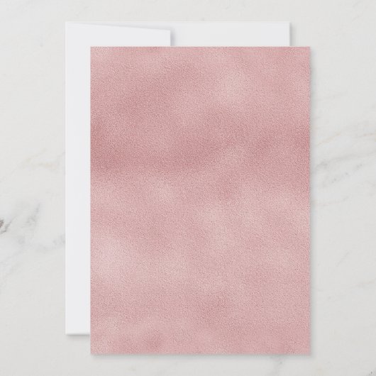 Blush Boho Bloemen Lijst Quinceañera uitnodiging (Achterkant)