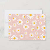 Blush Boho Daisy Floral Wild One Photo Birthday Kaart (Achterkant)