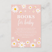 Blush Boho Daisy Flowers Boeken voor Baby Meisje Informatiekaartje (Voorkant)