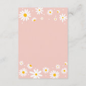 Blush Boho Daisy Flowers Boeken voor Baby Meisje Informatiekaartje (Achterkant)