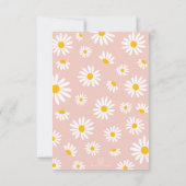 Blush Boho Daisy Flowers Girl Baby shower Kaart (Achterkant)
