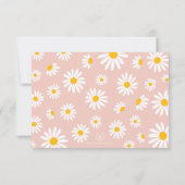 Blush Boho Daisy Groovy One 1 ste verjaardag foto Kaart (Achterkant)