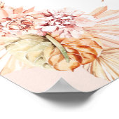 Blush Boho Desert Baby shower Girl Welkomstteken Poster (Hoek)