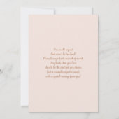 Blush Boho Desert Meisje Uitnodiging (Achterkant)