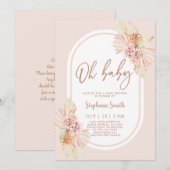 Blush Boho Desert Meisje Uitnodiging (Voorkant / Achterkant)