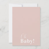 Blush Boho Floral Arch Pampas Baby shower Kaart (Achterkant)