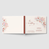 Blush Boho Floral bruiloft gastenboek (Volledig)