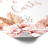 Blush Boho Floral Butterfly Kisses Baby Sign Poster (Hoek)