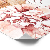 Blush Boho Floral Butterfly Kisses Baby Welcome P Poster (Hoek)