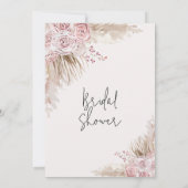 Blush Boho Floral Tea Party Vrijgezellenfeest Kaart (Achterkant)