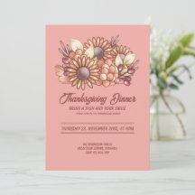 Blush Boho floral Thanksgiving Diner