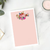 Blush Boho Florals White Monogram Post-it® Notes