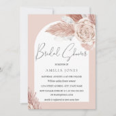 Blush Boho Flowers Arch Vrijgezellenfeest Kaart (Voorkant)