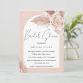 Blush Boho Flowers Arch Vrijgezellenfeest Kaart (Staand voorkant)