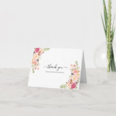 Blush Boho Funeral Memorial Wedding Shower Folded Bedankkaart (Voorkant)