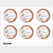 Blush Boho Grapevine dank u Ronde Sticker (Vel)