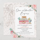 Blush Boho Ons avontuur begint met Vrijgezellenfee Kaart (Voorkant / Achterkant)