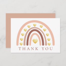 Blush Boho Rainbow Baby shower Bedankkaart