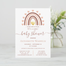 Blush Boho regenboog is een meisje Baby shower Kaart