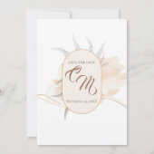 Blush Boho Terracotta bruiloft Uitnodigen Kaart (Achterkant)