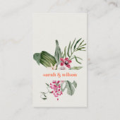 Blush Boho Tropische Bloemen Bruiloft Wishing Well Informatiekaartje (Achterkant)