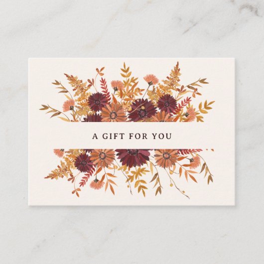 Blush Boho Wildflowers | Cadeaubon Kortingskaartje (Voorkant)