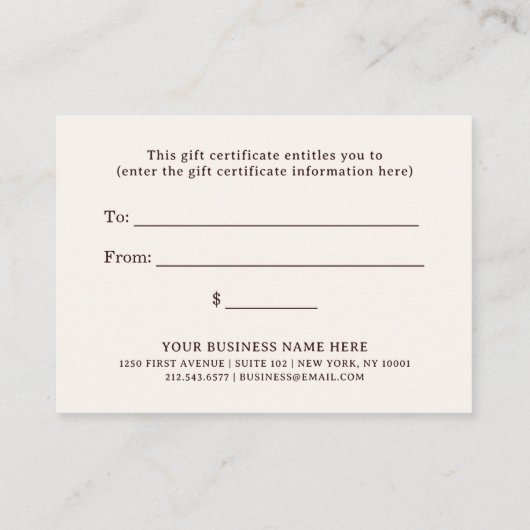 Blush Boho Wildflowers | Cadeaubon Kortingskaartje (Achterkant)