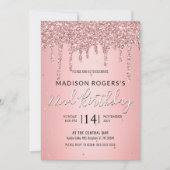 Blush bold bronze jonge dame glitter kaart (Voorkant)