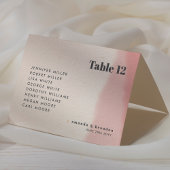 Blush & Bold Script Wedding Guest Names Place Card Kaart