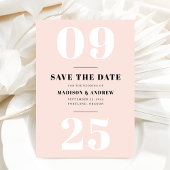 Blush Bold Typografie Save the Date