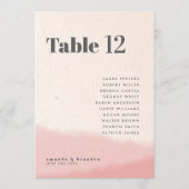 Blush & Bold Wedding Gastennamen 5x7 Tafelnummer (Achterkant)