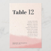 Blush & Bold Wedding Gastennamen 5x7 Tafelnummer (Voorkant)